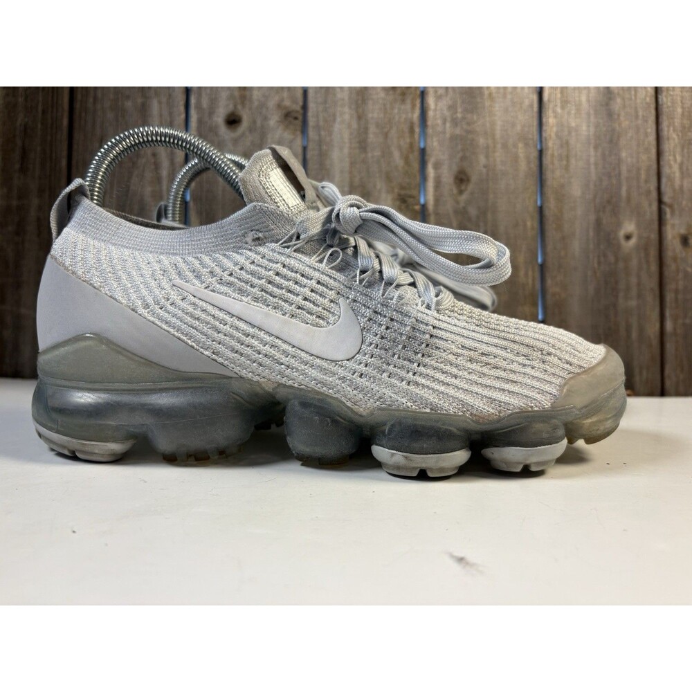 Nike Air VaporMax Flyknit 3 Running Shoes - Women's Size 7.5 - Gray Silver